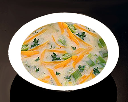 Молочный суп со свежей морковью